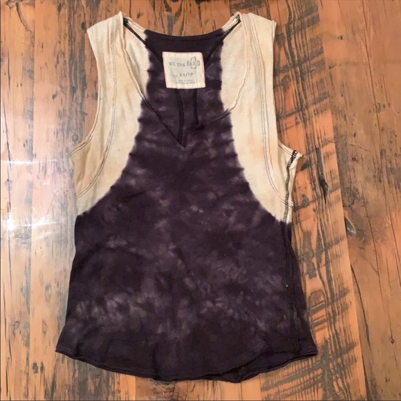 WE THE FREE DISTRESSED TIE DYED SLEEVELESS TANK WOMENS EXTRA SMALL - Picture 5 of 9